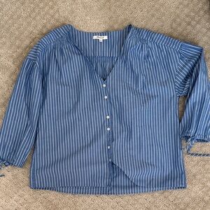 Madewell Blue Striped blouse